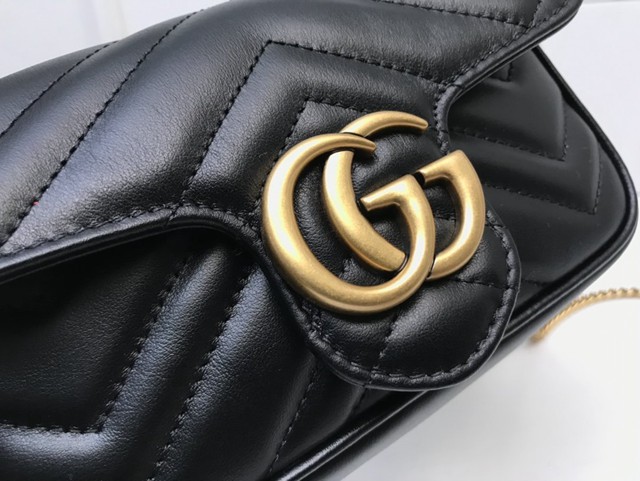 Gucci經典款女包 476433 古馳GG Marmont Mini迷你單肩斜跨鏈條包  gqy3655